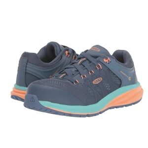 Keen Womens Vista Energy Blue Work & Safety Shoes 8 Medium Carbon Toe Non Metalc